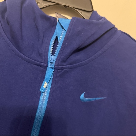 Nike‎ Blue Purple Full Zip Long Hoodie Varsity Stripe 
Workout Gym Running M - Picture 4 of 16